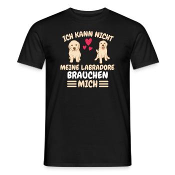 Hunde Hundebesitzer Lustiges Geschenk Labrador - Männer T-Shirt - Schwarz - Vorne - AI Model Male 178 light (178cm)