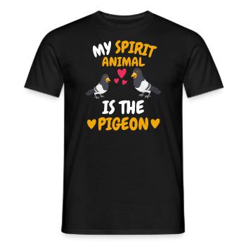 My Spiritual Animal Pigeon Breeding Gift Pigeon - Men's T-Shirt - black - Front - AI Model Male 178 light (178cm)