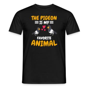 Favorite Animal Pigeon Breeding Funny Gift Pigeon - Men's T-Shirt - black - Front - AI Model Male 178 light (178cm)