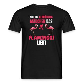 Tropisches Tier Mädchen Lustiges Geschenk Flamingo - Männer T-Shirt - Schwarz - Vorne - AI Model Male 178 light (178cm)