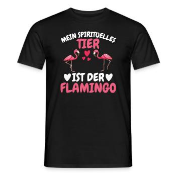 Rosa Vogel Spirituelles Tier Geschenk Flamingo - Männer T-Shirt - Schwarz - Vorne - AI Model Male 178 light (178cm)