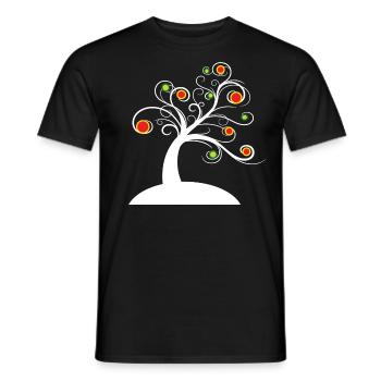 Spring Awakening, Flowering Tree, Nature, Tree - Men's T-Shirt - black - Front - AI Model Male 178 light (178cm)