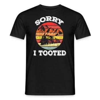 Sorry I Tooted - Rétro - T-shirt homme - noir - Devant - AI Model Male 178 light (178cm)