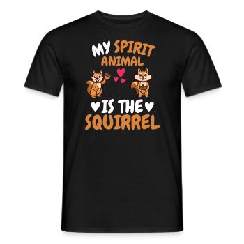 Mon don animal spirituel Écureuil de la nature - T-shirt homme - noir - Devant - AI Model Male 178 light (178cm)