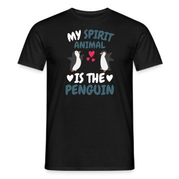 Mein spirituelles Tier Geschenk Vogel Pinguin - Männer T-Shirt - Schwarz - Vorne - AI Model Male 178 light (178cm)