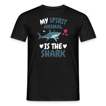 Mein spirituelles Tier Ozean Tier Geschenk Hai - Männer T-Shirt - Schwarz - Vorne - AI Model Male 178 light (178cm)