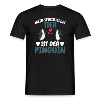 Antarktis Tier Spirituelles Tier Geschenk Pinguin - Männer T-Shirt - Schwarz - Vorne - AI Model Male 178 light (178cm)