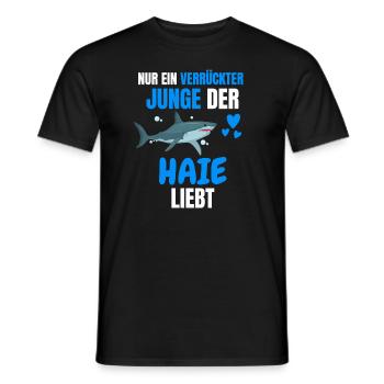 Ozean Tier Jungs Raubtier Lustiges Geschenk Hai - Männer T-Shirt - Schwarz - Vorne - AI Model Male 178 light (178cm)