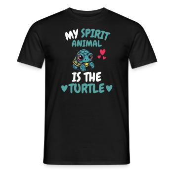 Mon don animal spirituel Ocean Turtle - T-shirt homme - noir - Devant - AI Model Male 178 light (178cm)