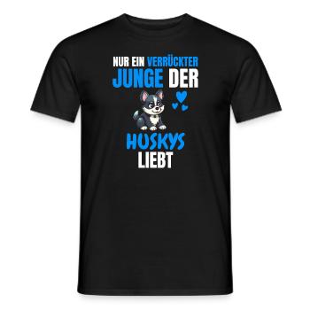 Husky Hundehalter Hunde Jungs Geschenk Husky - Männer T-Shirt - Schwarz - Vorne - AI Model Male 178 light (178cm)