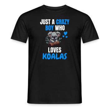 Crazy Boy Australie Animal Gift Koala - T-shirt homme - noir - Devant - AI Model Male 178 light (178cm)