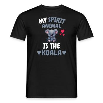 Mein spirituelles Tier Geschenk Australien Koala - Männer T-Shirt - Schwarz - Vorne - AI Model Male 178 light (178cm)