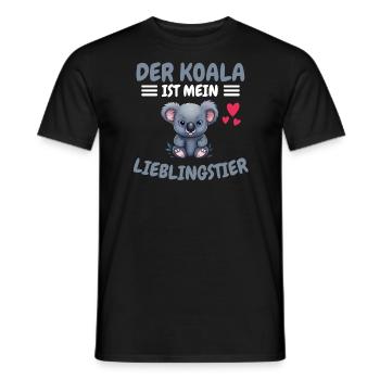Lieblingstier Zoo Tier Geschenk Australien Koala - Männer T-Shirt - Schwarz - Vorne - AI Model Male 178 light (178cm)