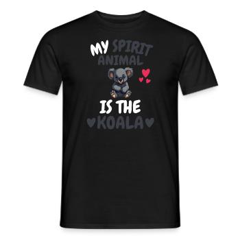 Mein spirituelles Tier Geschenk Australien Koala - Männer T-Shirt - Schwarz - Vorne - AI Model Male 178 light (178cm)