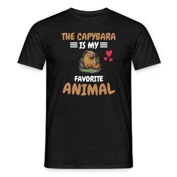Animal préféré Capybara Animal Gift Capybara - T-shirt homme - noir - Devant - AI Model Male 178 light (178cm)