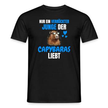 Zoo Tier Lustiges Jungen Geschenk Capybara - Männer T-Shirt - Schwarz - Vorne - AI Model Male 178 light (178cm)