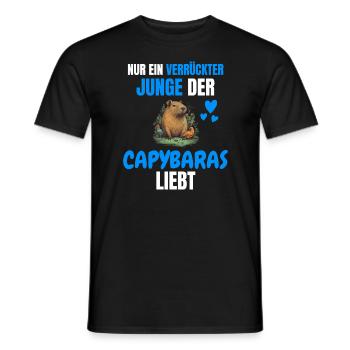 Wasserschwein Zoo Tier Jungs Geschenk Capybara - Männer T-Shirt - Schwarz - Vorne - AI Model Male 178 light (178cm)