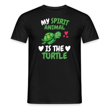 Mon don animal spirituel Ocean Turtle - T-shirt homme - noir - Devant - AI Model Male 178 light (178cm)