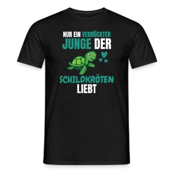Verrückter Junge Meerestier Geschenk Schildkröte - Männer T-Shirt - Schwarz - Vorne - AI Model Male 178 light (178cm)