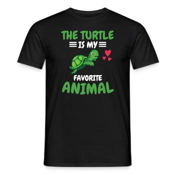 Favorite Animal Sea Animal Animal Gift Turtle - Men's T-Shirt - black - Front - AI Model Male 178 light (178cm)