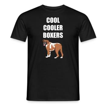 Boxer allemand chien chien amoureux disant cadeau - T-shirt homme - noir - Devant - AI Model Male 178 light (178cm)