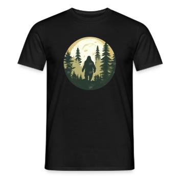 Outdoor Sasquatch Wald Kryptid Geschenk Bigfoot - Männer T-Shirt - Schwarz - Vorne - AI Model Male 178 light (178cm)
