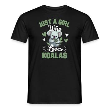 Australie Animal Koala Fille Cadeau Koala - T-shirt homme - noir - Devant - AI Model Male 178 light (178cm)