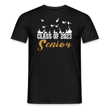 Class of 2023 Senior Graduate 2023 - Men's T-Shirt - black - Front - AI Model Male 178 light (178cm)
