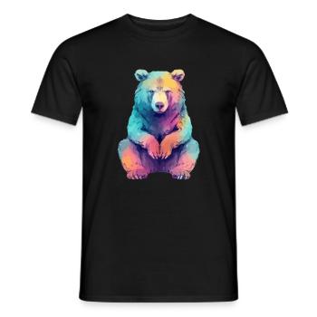 Beabea l'ours grognon - T-shirt homme - noir - Devant - AI Model Male 178 light (178cm)