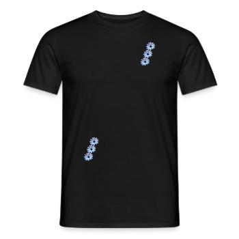 Marguerites 6 fois - T-shirt homme - noir - Devant - AI Model Male 178 light (178cm)