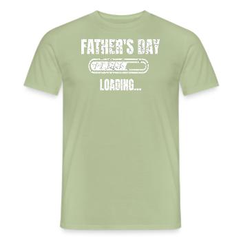 Vatertag Papa Geschenkidee Father's Day Loading - Männer T-Shirt - Sage - Vorne - AI Model Male 178 light (178cm)