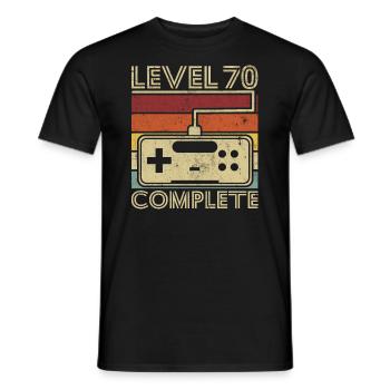Level 70 Complete Gift 70 Years Birthday - Men's T-Shirt - black - Front - AI Model Male 178 light (178cm)