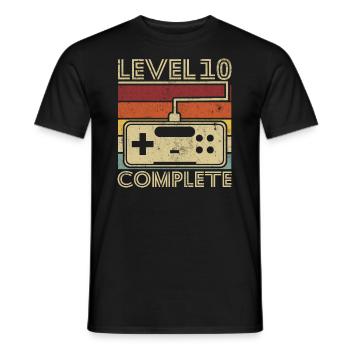 Level 10 Complete Gift 10 Years Birthday - Men's T-Shirt - black - Front - AI Model Male 178 light (178cm)
