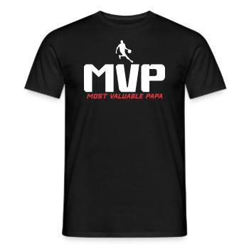 Most Valuable Papa Basketball Gift Idea - Men's T-Shirt - black - Front - AI Model Male 178 light (178cm)