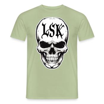 Toten kopf - Männer T-Shirt - Sage - Vorne - AI Model Male 178 light (178cm)