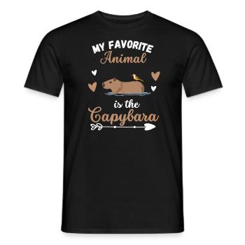 Rongeur Capybara Drôle de cadeau Capybara - T-shirt homme - noir - Devant - AI Model Male 178 light (178cm)