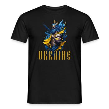 Ukraine Warrior Stop War - T-shirt homme - noir - Devant - AI Model Male 178 light (178cm)