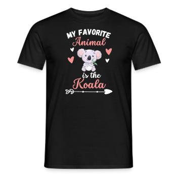 Animal Lover Zoo Animal Gift Funny Koala - T-shirt homme - noir - Devant - AI Model Male 178 light (178cm)