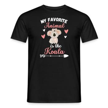 Backpacker Australia Animal Funny Gift Koala - Men's T-Shirt - black - Front - AI Model Male 178 light (178cm)