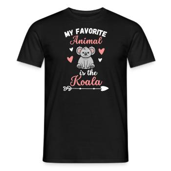 Australia Animal My favorite animal is the koala - Men's T-Shirt - black - Front - AI Model Male 178 light (178cm)