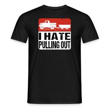I hate pulling out - Vintage Boot fahren Kapitän - Männer T-Shirt - Schwarz - Vorne - AI Model Male 178 light (178cm)