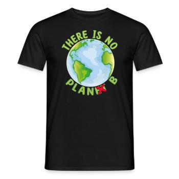 There is no Plan B Earth - Männer T-Shirt - Schwarz - Vorne - AI Model Male 178 light (178cm)