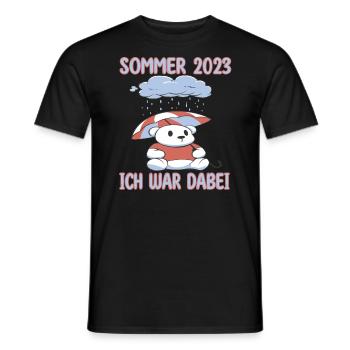 Sommer 2023 Ich war dabei - Regen Sommer - Männer T-Shirt - Schwarz - Vorne - AI Model Male 178 light (178cm)