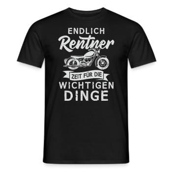 Motorrad Rentner Chopper Opa Ruhestand - Männer T-Shirt - Schwarz - Vorne - AI Model Male 178 light (178cm)