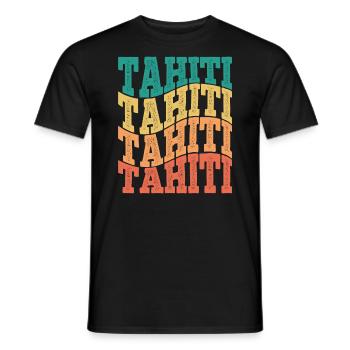 Beautiful souvenir gift idea of Tahiti Island - Men's T-Shirt - black - Front - AI Model Male 178 light (178cm)