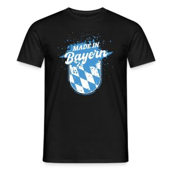 Made in Bayern - Lustiger Spruch für alle Bayern - Männer T-Shirt - Schwarz - Vorne - AI Model Male 178 light (178cm)