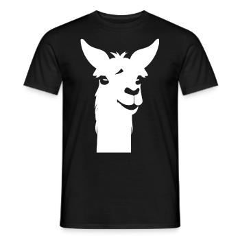 Lustige Lama-Silhouette Freche Spaß-Lamas - Männer T-Shirt - Schwarz - Vorne - AI Model Male 178 light (178cm)