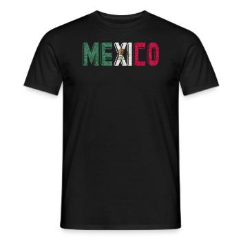 Mexique Mexique Drapeau mexicain - T-shirt homme - noir - Devant - AI Model Male 178 light (178cm)
