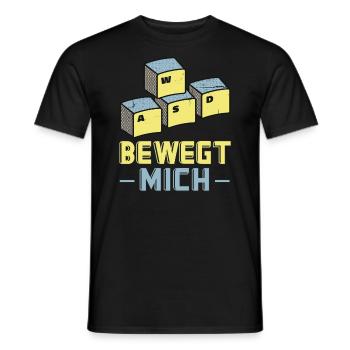 WASD bewegt mich - Zogger PC Spieler PC Gamer - Männer T-Shirt - Schwarz - Vorne - AI Model Male 178 light (178cm)