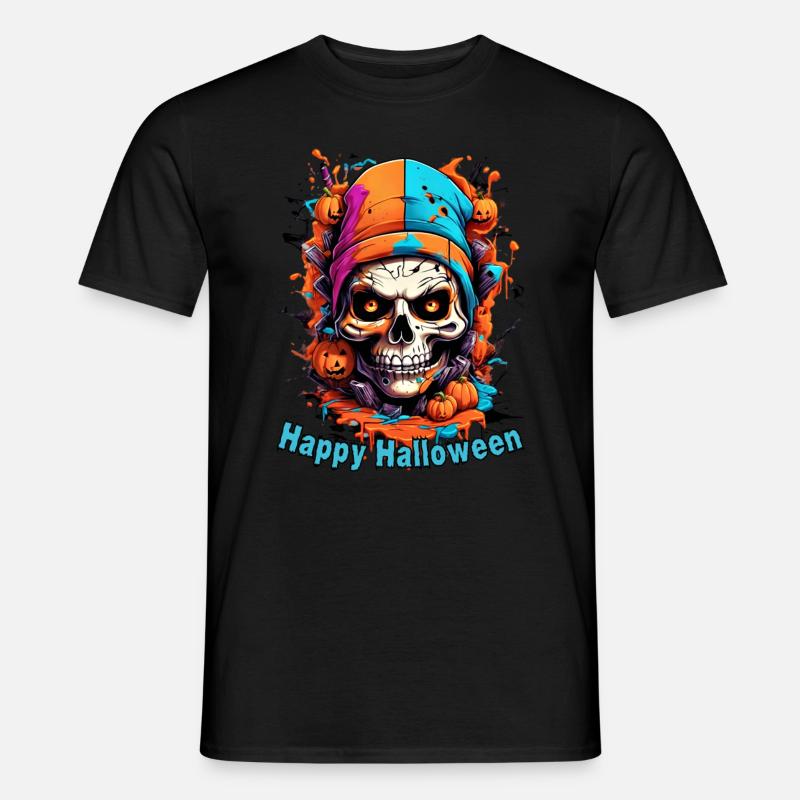 Conception du crâne d’Halloween 3.1 - T-shirt homme - noir